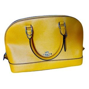 Authentic Coach Canary Yellow Handbag Crossbody Purse